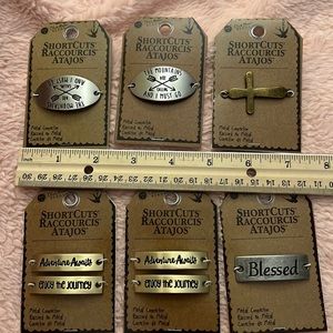 6 Blue moon Beads shortcuts metal connectors